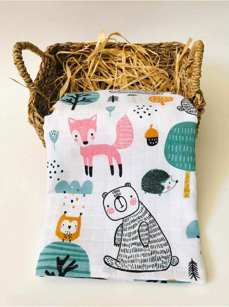 juniperus 2 Pieces 4 Layers and 2 Layers Multi-Purpose Muslin Cloth Cover Blanket