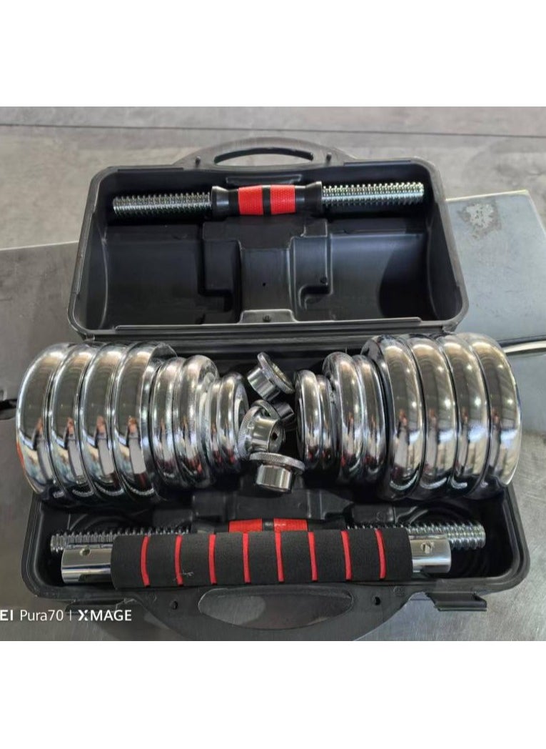 COMMANDO 30 kg Chrome Weight kg with Bar Connector  - Image 2