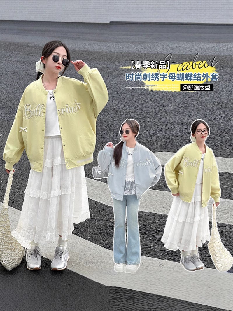 Girls' Coat Children'S Western Style Spring Jacket Large Children'S Wear Girls' Spring Top Trendy - Image 2