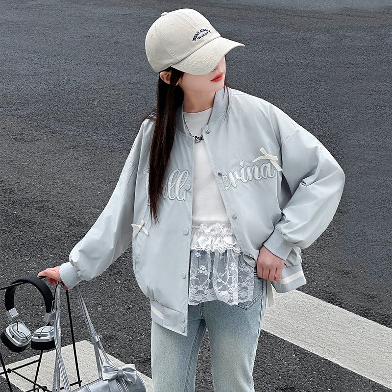 Girls' Coat Children'S Western Style Spring Jacket Large Children'S Wear Girls' Spring Top Trendy - Image 1