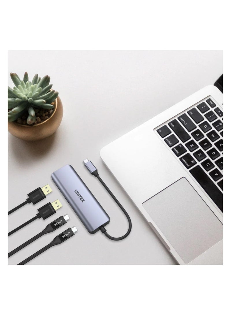UNITEK USB-C Hub 4-in-1 Two USB-C and two USB-A sockets  - Image 3