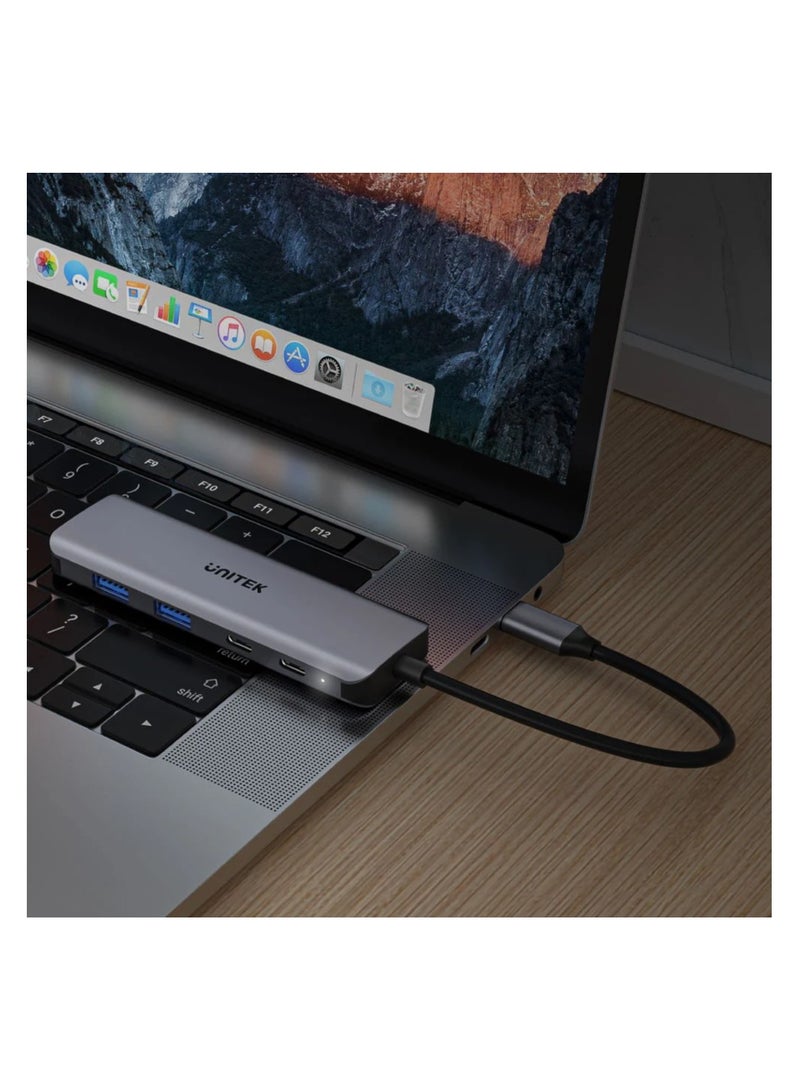 UNITEK USB-C Hub 4-in-1 Two USB-C and two USB-A sockets  - Image 4