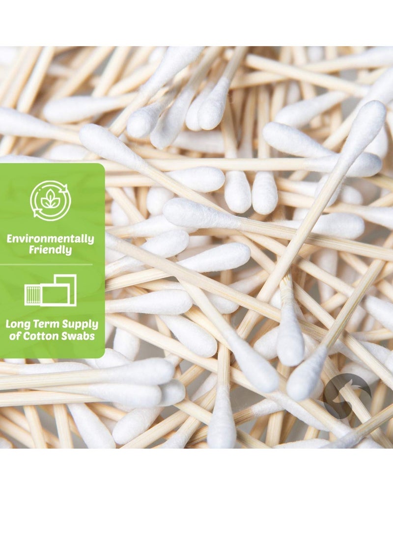 EcoFox Bamboo Cotton Swabs 500 Count | Biodegradable & Organic Wooden Cotton Buds | Double Tipped Ear Sticks | 100% Eco-Friendly & Natural | Perfect for Ear Wax Removal, Arts & Crafts, Removing Dust & Dirt…  - Image 4