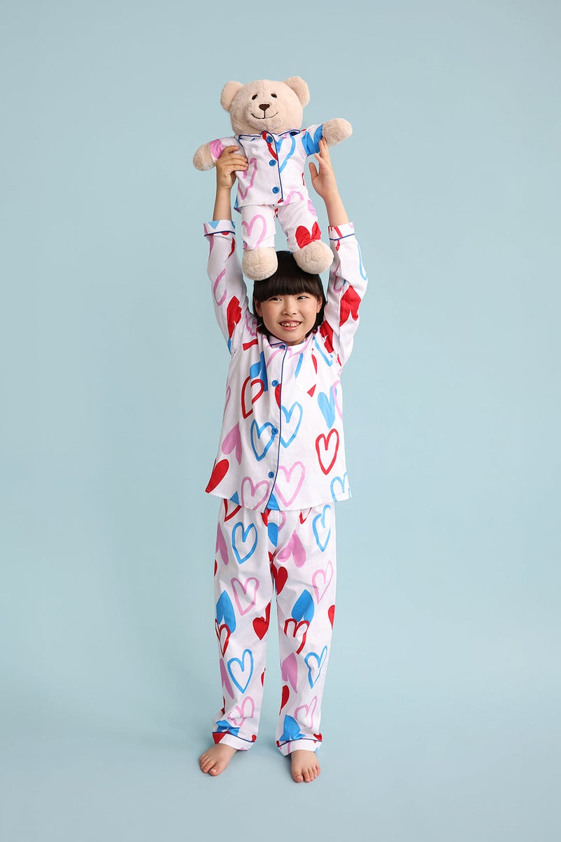 Luna Mia 'Camilla' Pyjama Set With Matching Teddy Bear - Image 2