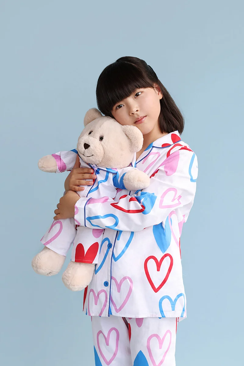 Luna Mia 'Camilla' Pyjama Set With Matching Teddy Bear