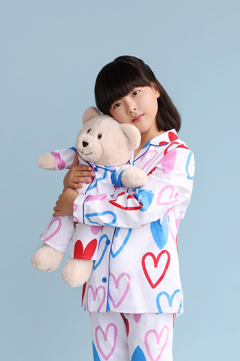 Luna Mia 'Camilla' Pyjama Set With Matching Teddy Bear - Image 1