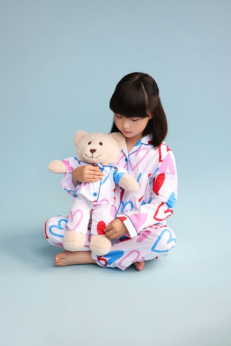 Luna Mia 'Camilla' Pyjama Set With Matching Teddy Bear - Image 3