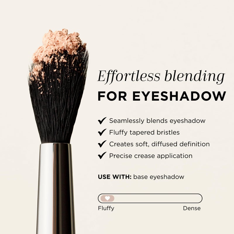 HALEYS Crease Eyeshadow Brush, Medium Fluffy Tapered Brush, Soft, Easy Blending Makeup Tool, Seamless, Multi-tasking Makeup Brush for Cream and Powder, High-end Synthetic Bristles, Vegan + CF - Image 2