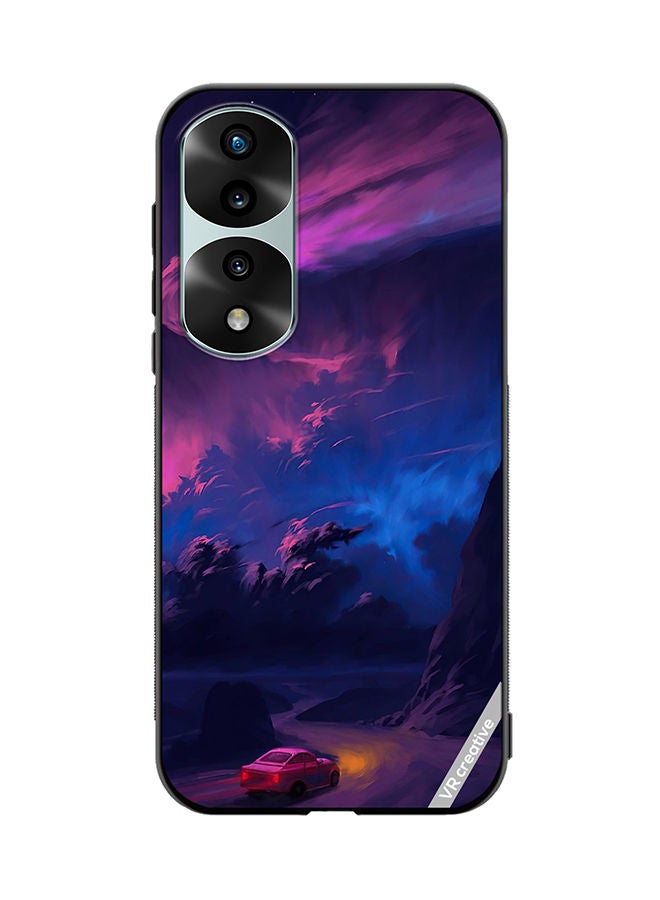 VR CREATIVE Protective Case Cover For Honor 70 Pro plus Car On Empty Road Design Multicolour - Image 1