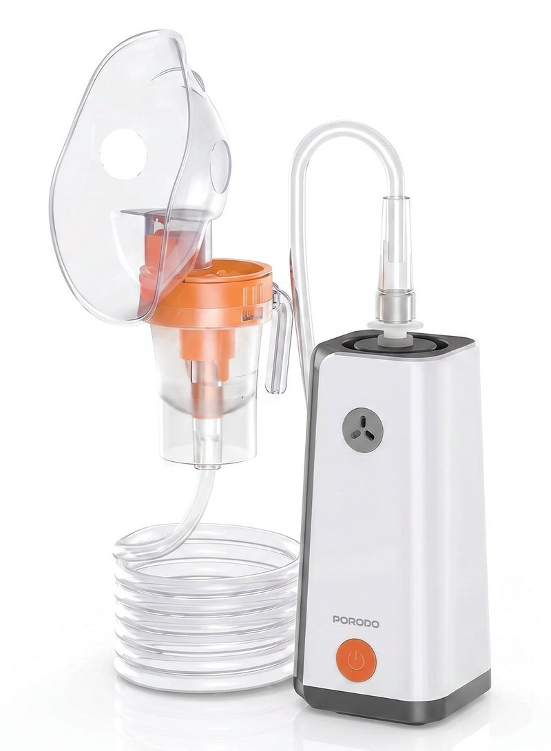 porodo LiveOn Nebulizer with 8mL Medicine Cup, 1200mAh Battery, USB-C Charging, Compact Design, Dual Mask Compatibility, Medical Grade - Image 1
