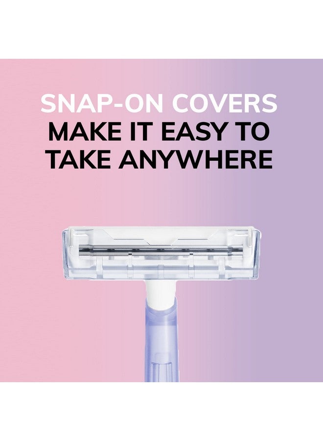 Bic Silky Touch Women'S Disposable Razors With 2 Blades Pretty Pastel Razor Handles 40 Count Value Pack Of Shaving Razors - Image 2