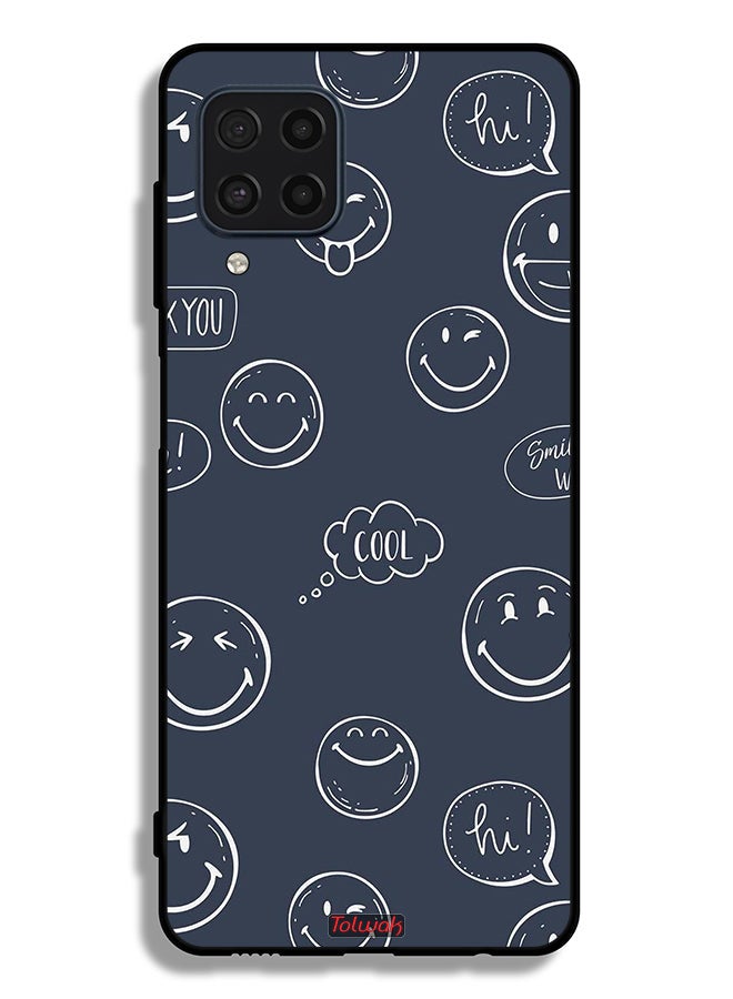Tolwak Samsung Galaxy F22 Protective Case Cover Cool Faces Tags - Image 2