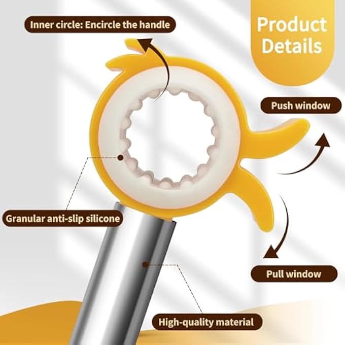 Window Handle Extension For Roof Windows With Stick Hooks - Window Opener Pole Roof Window Opener Rod For Roof Window Roller Blind, 110 Cm Rod With Hook For Pulling, Roof Window Pole For Opening - Image 3