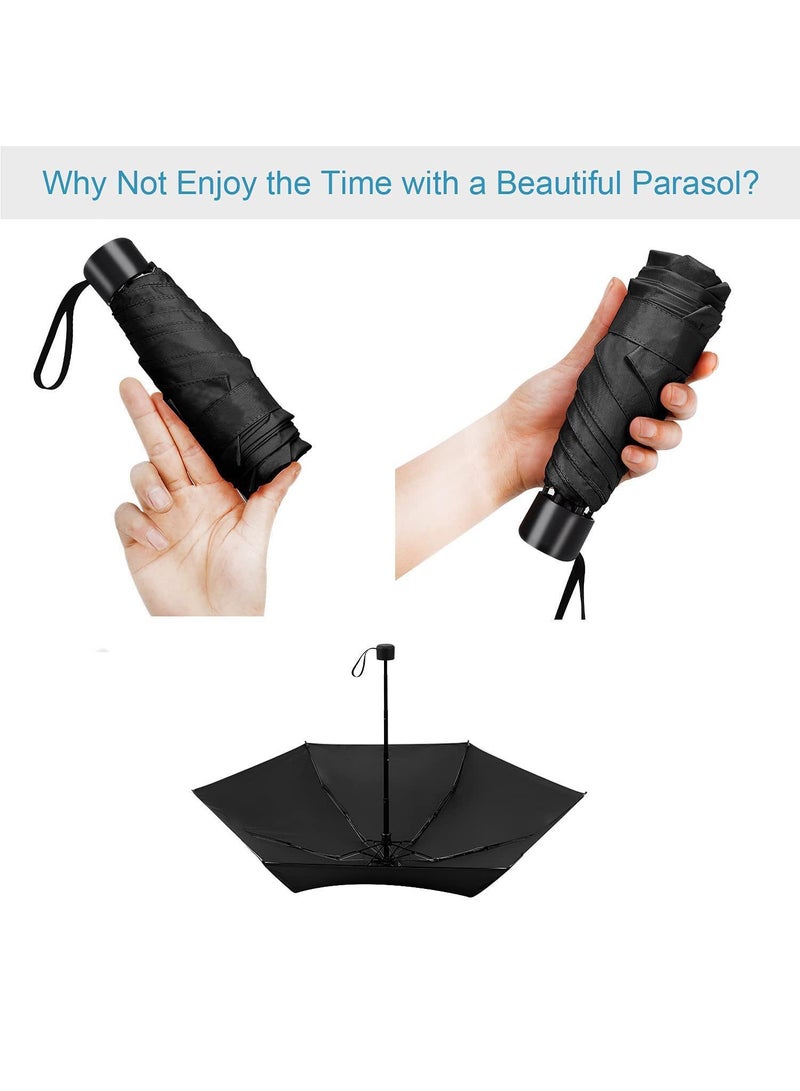 Sweet seven Mini Travel Umbrella by Lightweight Small UV Sun Umbrella for Sun&Rain Portable Lightweight Compact Paraso Umbrella(Non-Automatic) - Image 5