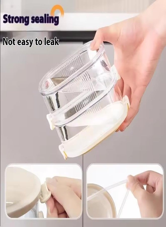 VEPROIX Stackable 4-Layer Transparent Spice Storage Container – Multipurpose Airtight Organizer Box for Kitchen Herbs, Masala, Dry Fruits, Seeds, Space-Saving Plastic Jars with Locking Lids (1 Pack) - Image 5