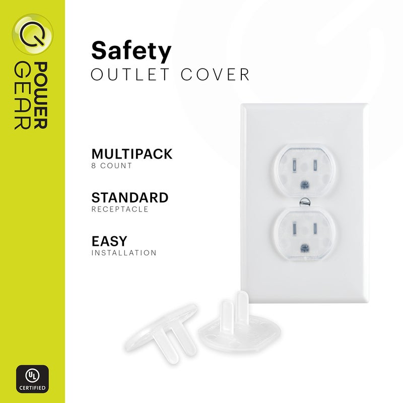 Power Gear Outlet Covers Baby Proofing Child Proof Plug Covers for Electrical Outlets Easy Install Outlet Plug Covers UL Listed Shock Prevention Clear 54614 120 Count - Image 2