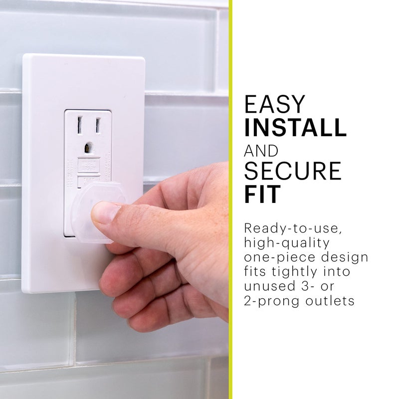 Power Gear Outlet Covers Baby Proofing Child Proof Plug Covers for Electrical Outlets Easy Install Outlet Plug Covers UL Listed Shock Prevention Clear 54614 120 Count - Image 3