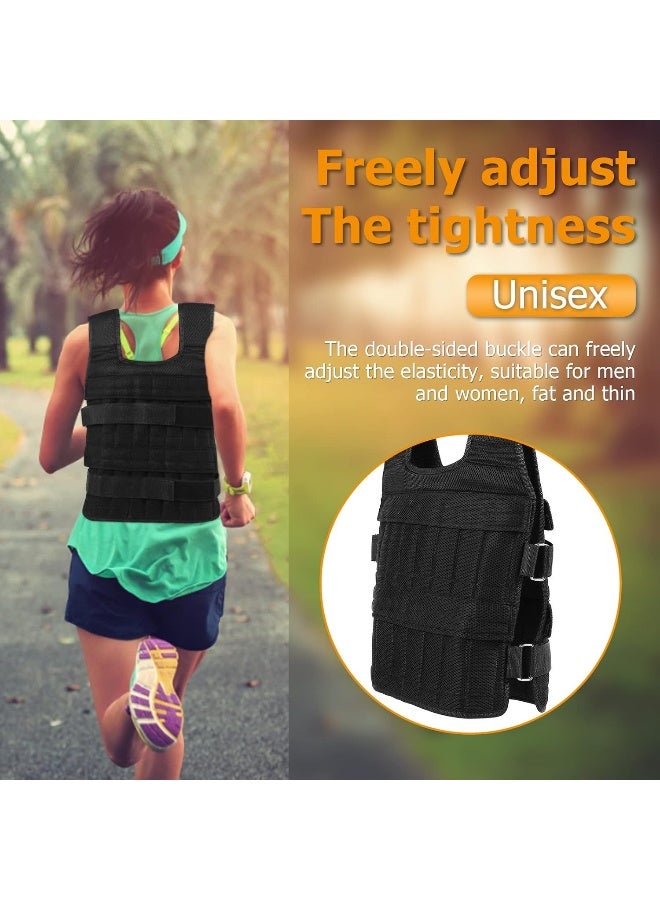 Maxmartt Pocket Weighted Vest for Men and Women 50KG Oxford Cloth Adjustable Workout Weight Vest Strength Training Vest Training Weighted Jacket (Without Plates Weights) - Image 1