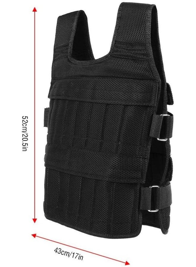 Maxmartt Pocket Weighted Vest for Men and Women 50KG Oxford Cloth Adjustable Workout Weight Vest Strength Training Vest Training Weighted Jacket (Without Plates Weights) - Image 3