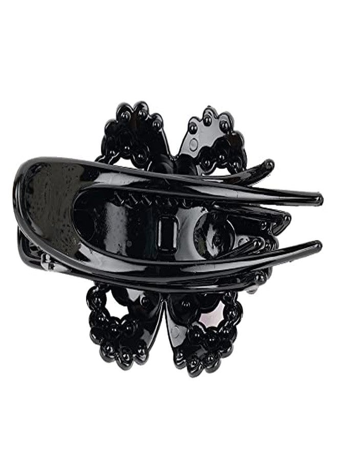 MYSELF Rhinestone Single Flower Hair Bun Clip | Crystal Flower Hairpin Barrette | Crystals Glitter Hair Claw Clip for Women Girls Thick Long Hair (pack of 2 pc) - Image 4