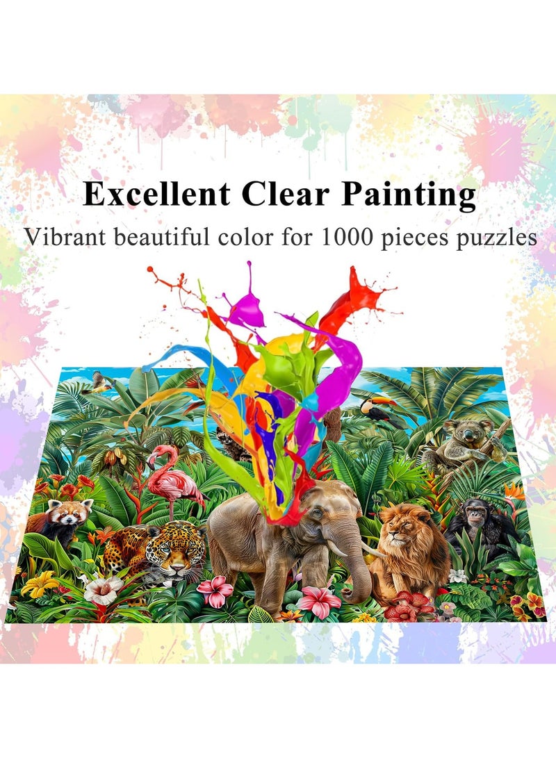 السيد باندا احجية الصور المقطوعة 1000 قطعة للبالغين والمراهقين، احجية عالم حيوانات الغابة الاستوائية (عائلة الحيوانات) - Image 3