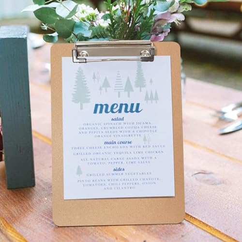 Uzant Mini Clipboards, 32 Pack 6" x 9" Small Clipboards Bulk, Wooden Memo Mini Clip Boards with Low Profile Clip, Hanging Loop for Office Home Classroom Supplies - Image 5