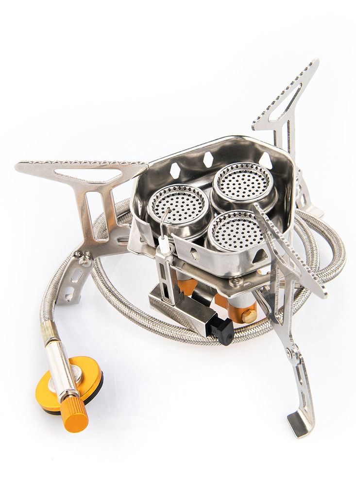 إيفرين ثلاث شعلات عالية الطاقة ، موقد تخييم سياحي ، موقد غاز كبير الطاقة ، أواني طهي ، فرن محمول ، مستلزمات سياحة شواء نزهة ، ترفيه في الهواء الطلق - Image 1