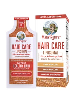 Hair Growth Vitamins, Sugar & Gluten Free, Liquid Hair Vitamins With Vitamin D3, Vitamin E Biotin Hyaluronic Acid, Selenium For Hair & Skin Care Vegan, Non-Gmo, 14-0.5 Fl Oz Pouches