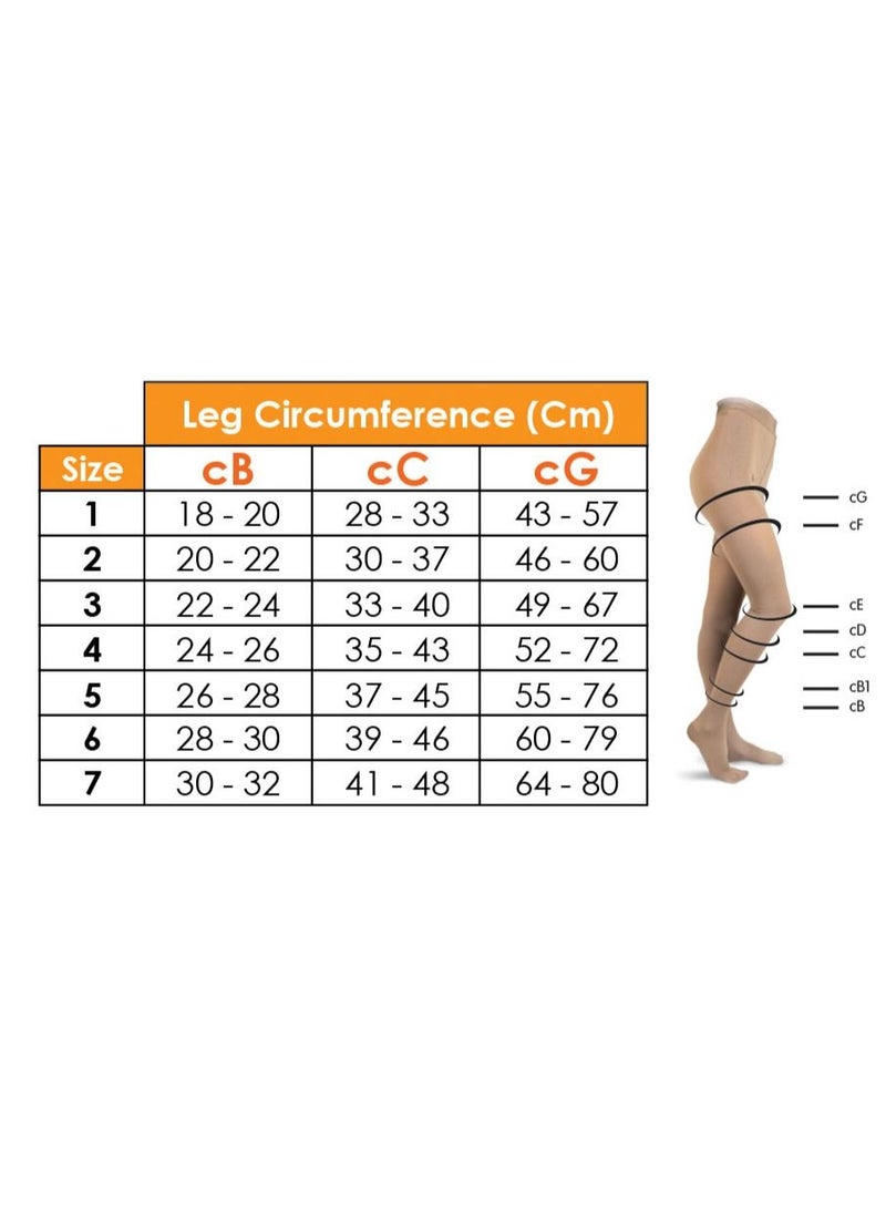 GO SILVER - Knee High Compression Socks, Class 1 (18-21 mmHg) Closed Toe Flesh - Image 1
