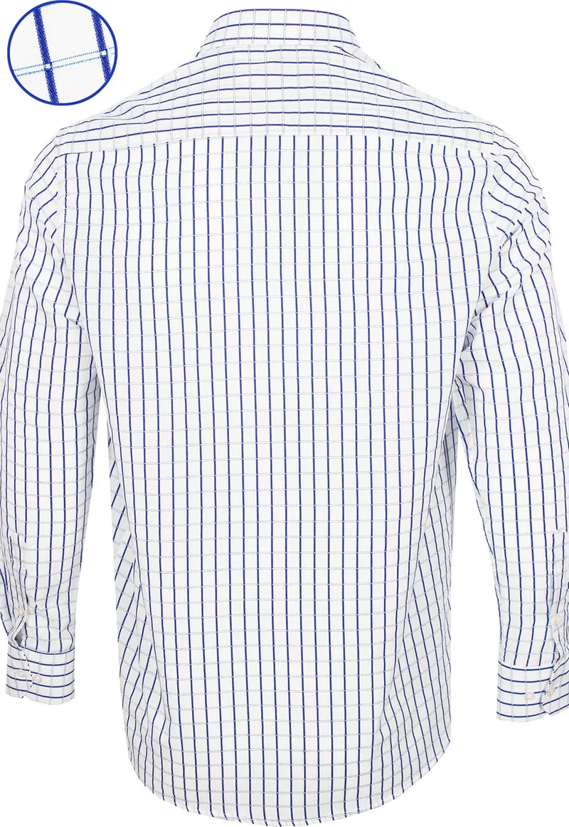 فاريتا Men's Parliament Checkered Pattern Long Sleeve Button Down Collar Classic Cut Shirt