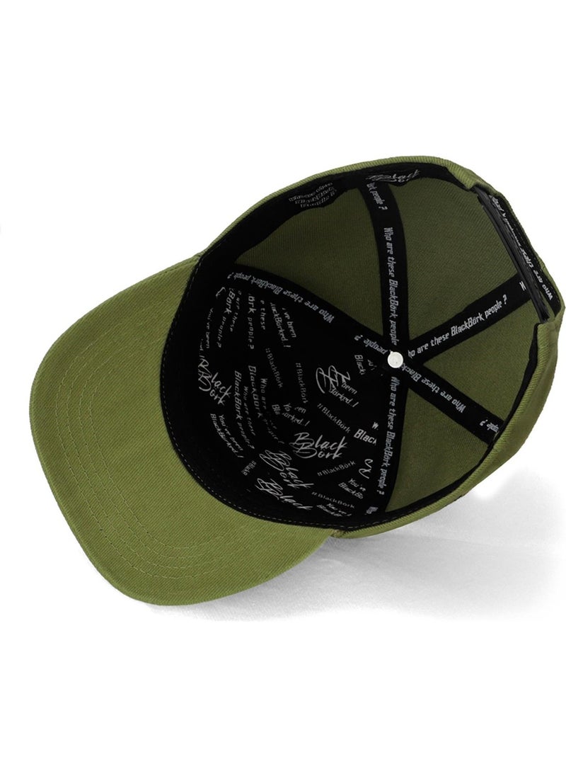 Black Börk V1 Baseball Kids Lion - Unisex Light Green Children's Hat (Cap) with 7 Code Logo  - Image 2