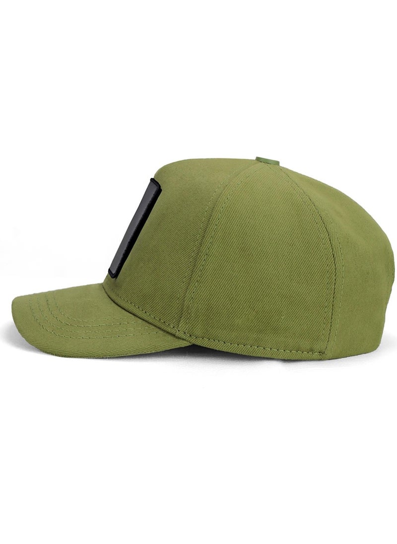 Black Börk V1 Baseball Kids Lion - Unisex Light Green Children's Hat (Cap) with 7 Code Logo  - Image 5