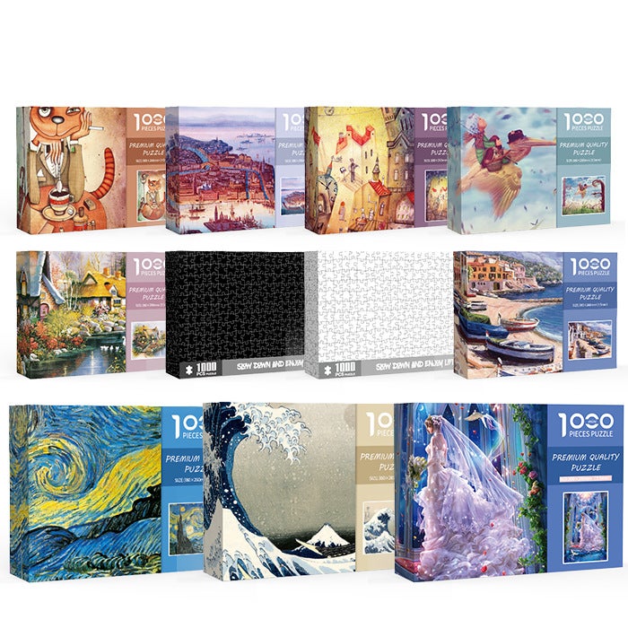 Mini White Card 1000 Pieces Jigsaw Puzzle Adult Educational Toy Source Manufacturers - Image 1