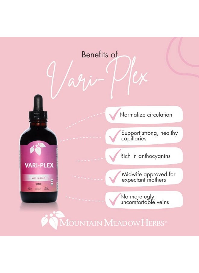 Mountain Meadow Herbs Mountain Meadow Herbs Vari-Plex: Natural Vein Vitality for Women, Enhance Circulation & Capillary Health, Fast Acting Liquid Extract 4oz.  - Image 2