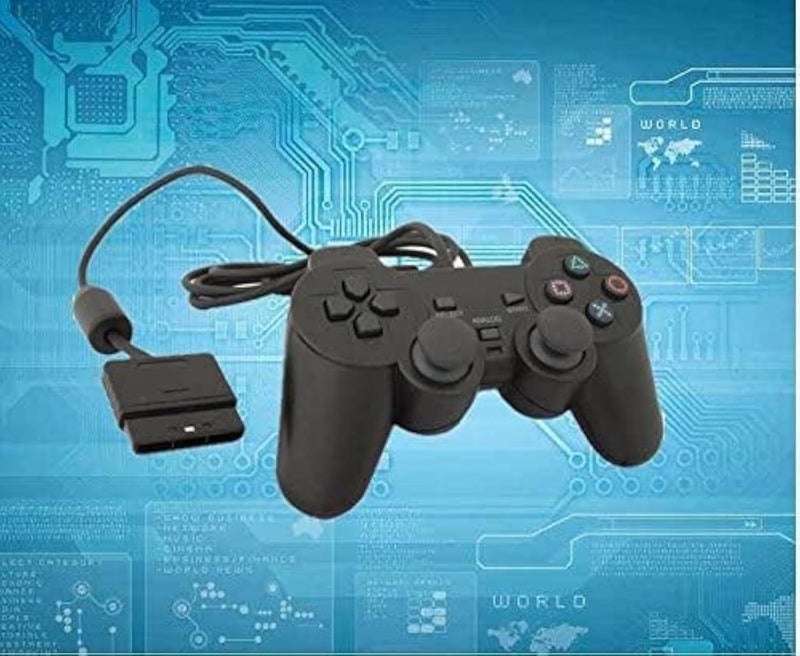 Besylruy PS2 controller for PS2 Playstation 2 Wired Shock Vibration