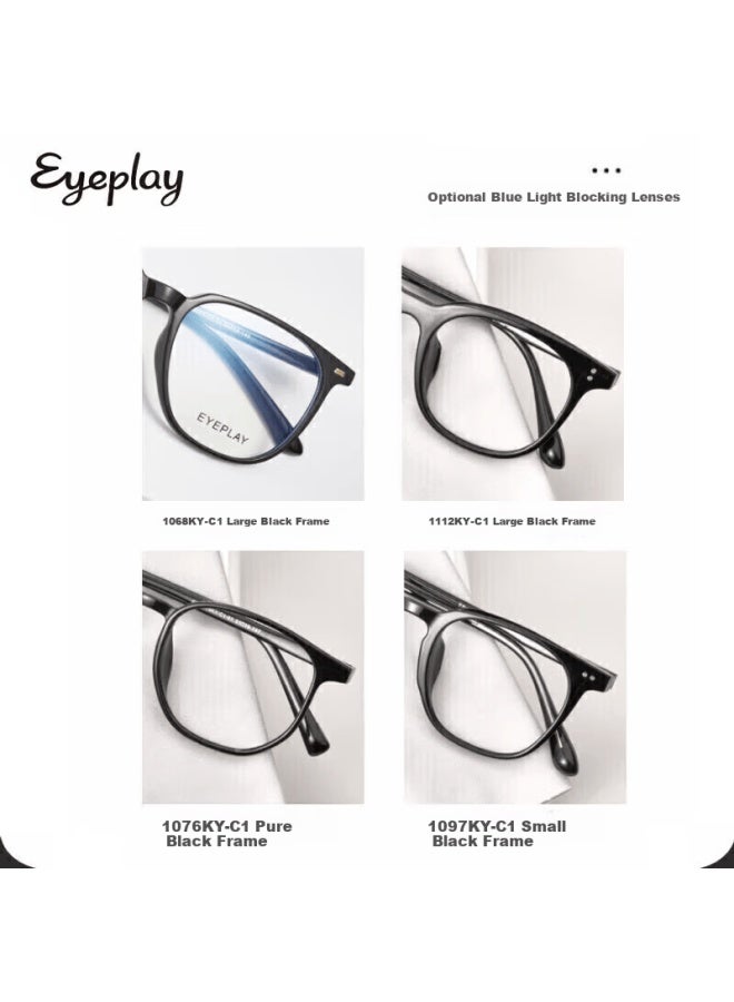 Eyeplay Eyewear Korean Style Thin Square Frame Gl For Women With Prescription And Blue Light Blocking Lenses 1112 - Image 2
