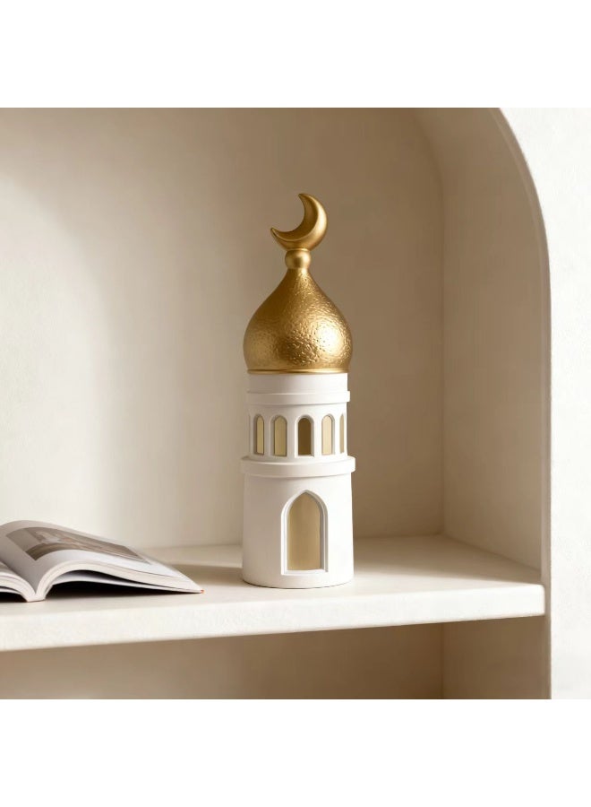 Islamic Minaret Dome Statue, 11.8-Inch Resin Home Decor Ornament - Image 1