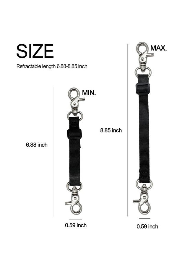 Adjustable Backup Safety Clip for Small Dog Collar,Prong Collar Clip for Mini Dogs,Double Ended Gentle Slip Collar Clip for Dog Harness Leash - Image 2