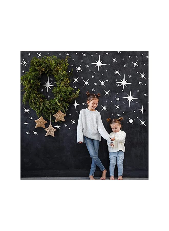 Zaboon Pieces Removable Mirror Wall Stickers 3D Acrylic Mirror Setting Wall Sticker Decal For Home Living Room Bedroom Decor Silver Star Style - Image 2