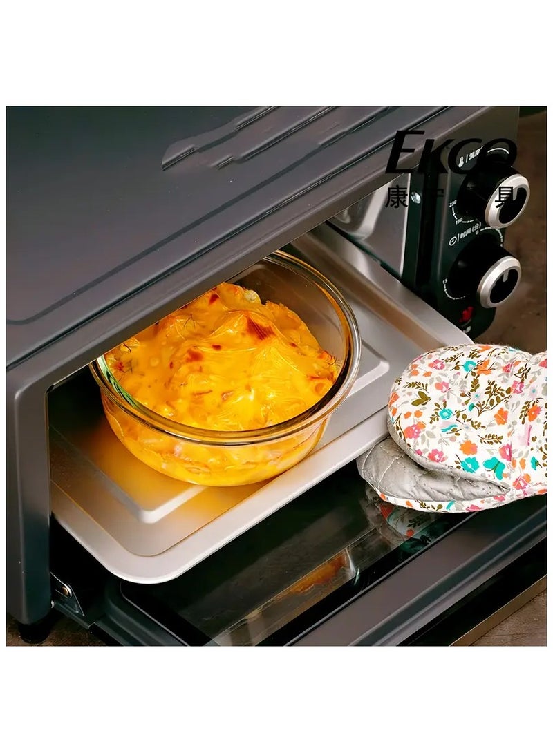 3-Piece Borosilicate Glass Food Storage Containers Set with Airtight Lids, Leakproof Microwave & Freezer Safe Meal Prep Lunch Boxes, Stackable Refrigerator Organizer Bins. (Round) - Image 5