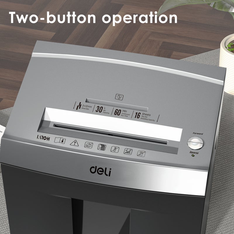 ديلي آلة تمزيق ورق مكتبية عالية السعة بتقطيع متقاطع للمستندات والبطاقات والأقراص - Image 5