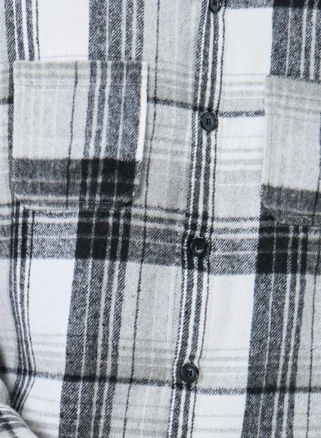 Styli  Styli Men Oversized Tartan Checked Casual Shacket for Men | Best Price UAE