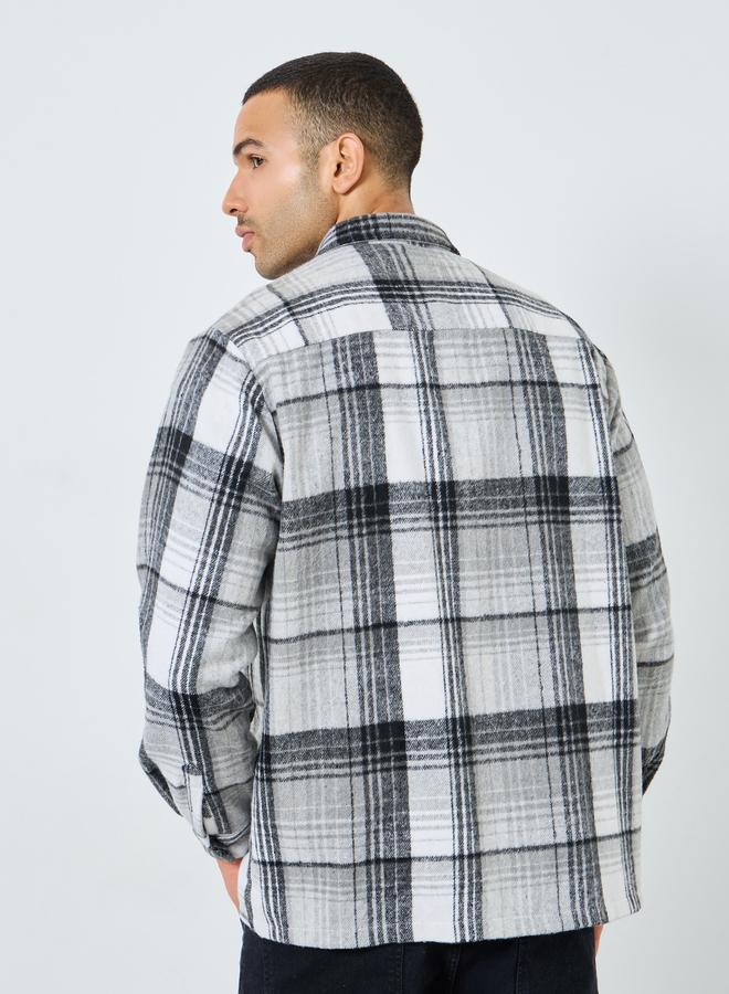 ستايلي شاكيت كاجوال واسع بنقشة تارتان - Image 5