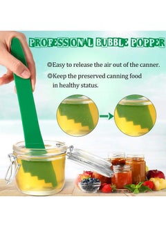 Patelai 4 Pieces Canning Tools Kit 2 Pieces Magnetic Lid Lifter Jar Lid Lifter And 2 Pieces Canning Bubble Popper Bubble Remover Measurer Canning Tools Canning Supplies (Dark Green)  - Image 4
