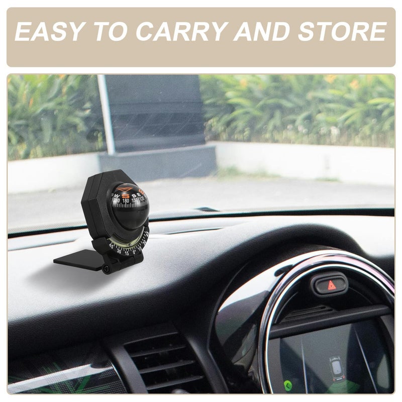 High Precision Luminous Car Compass Ball Dashboard Mount For Vehicle Navigation - Image 4