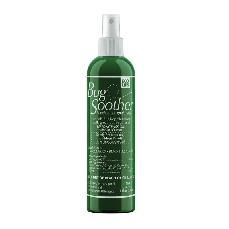 Bug Soother Spray 8 oz - Natural Insect, Gnat and Mosquito Repellent & Deterrent - Safe Bug Spray for Adults, Kids, Pets, & Environment - Made in USA - Image 1