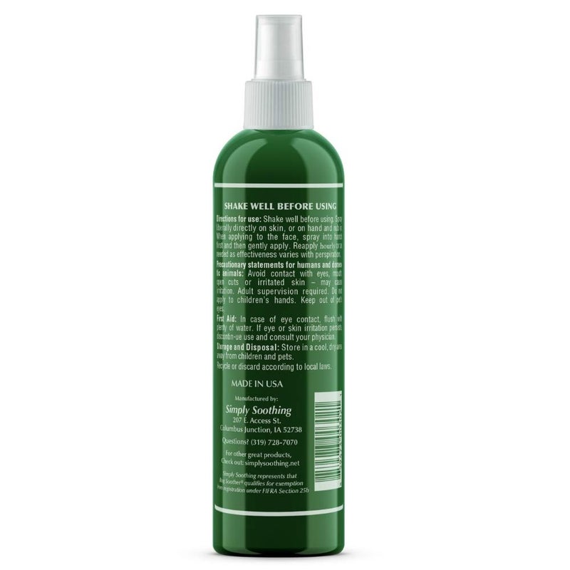 Bug Soother Spray 8 oz - Natural Insect, Gnat and Mosquito Repellent & Deterrent - Safe Bug Spray for Adults, Kids, Pets, & Environment - Made in USA - Image 2