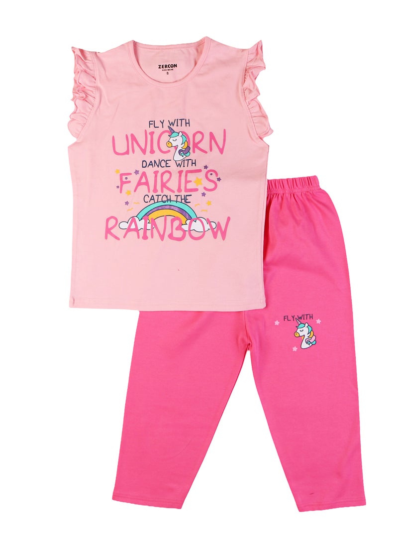 Zercon Summer Pajama Set for Girls 8155 - Image 1