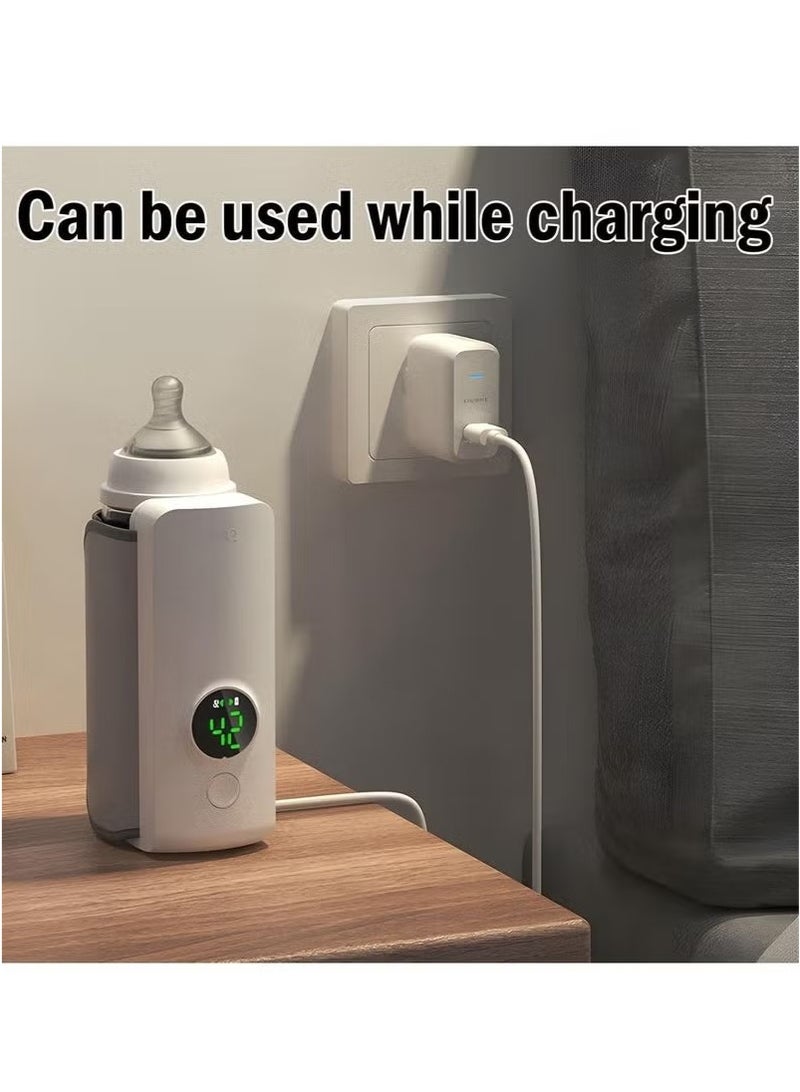 Gonice Portable Bottle Warmer for Travel, Fast Heating, Travel Bottle Warmer with Battery-Powered Temperature Display - Image 4