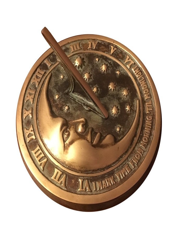 Rome 2312 Moon and Stars Sundial, Solid Brass with Verdigris Highlights, 8.5-Inch Diameter - Image 3